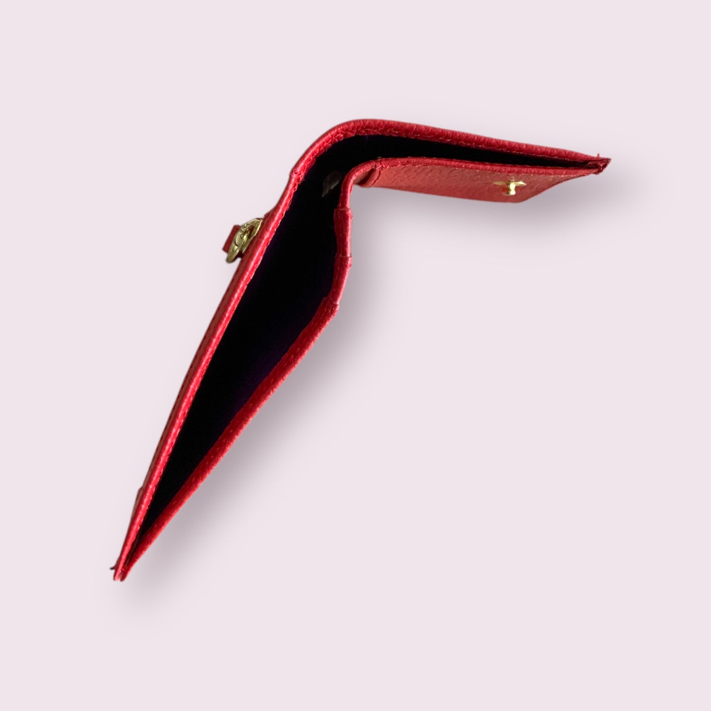 Billetera ligera cuero rojo