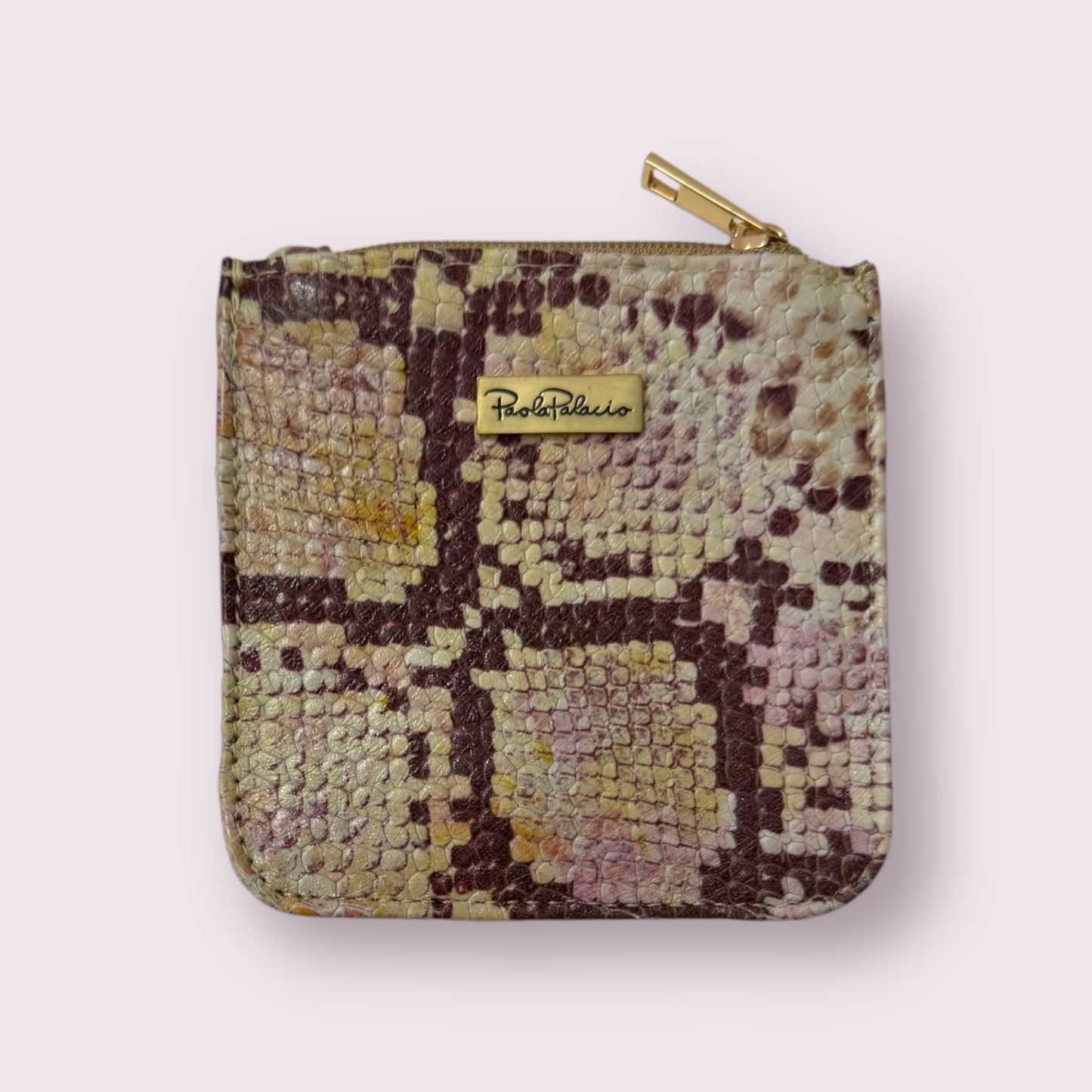 Monedero pequeño cuero pitón