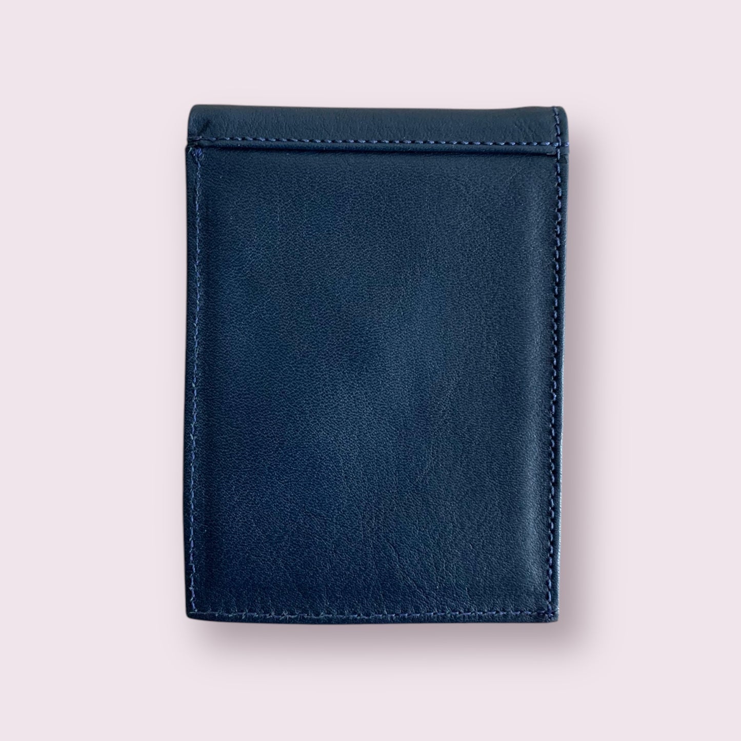 Billetera ligera hombre cuero azul oscuro