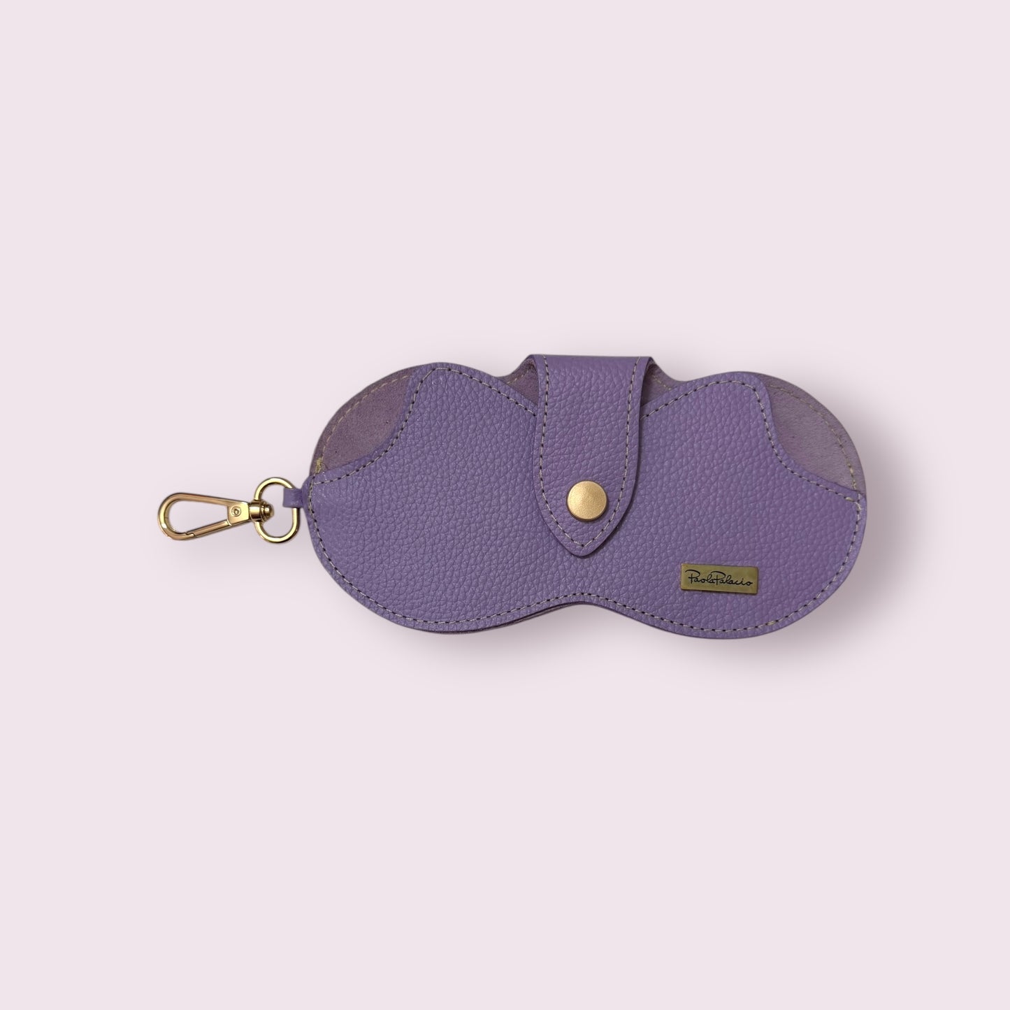 Porta gafas cuero lila