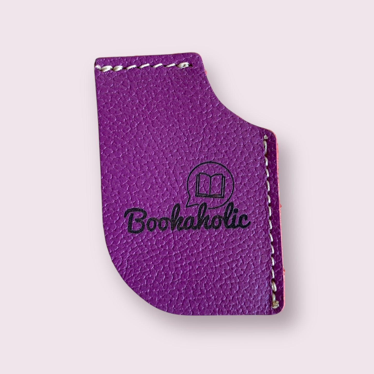 Separador de libro cuero magenta bookaholic