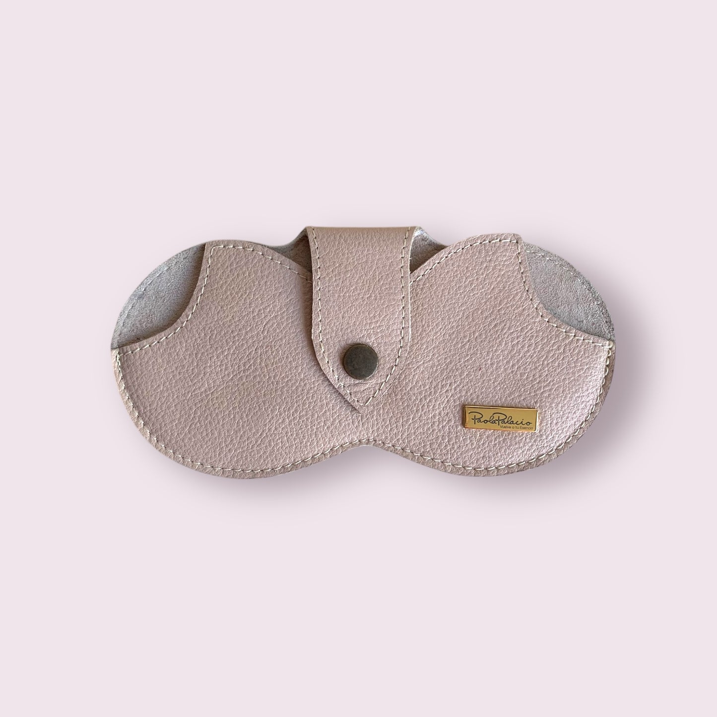 Porta gafas cuero hueso