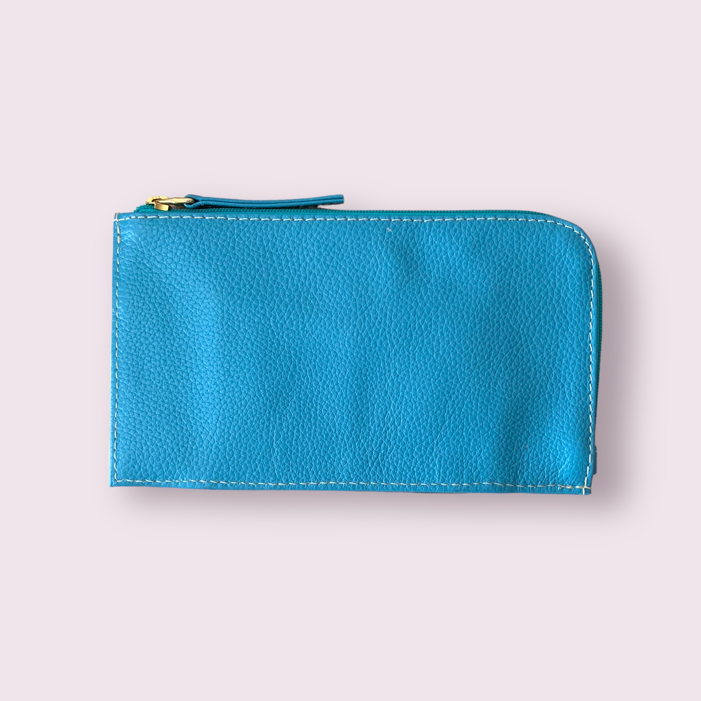 Portacelular / portadocumentos cuero aguamarina y mariposas