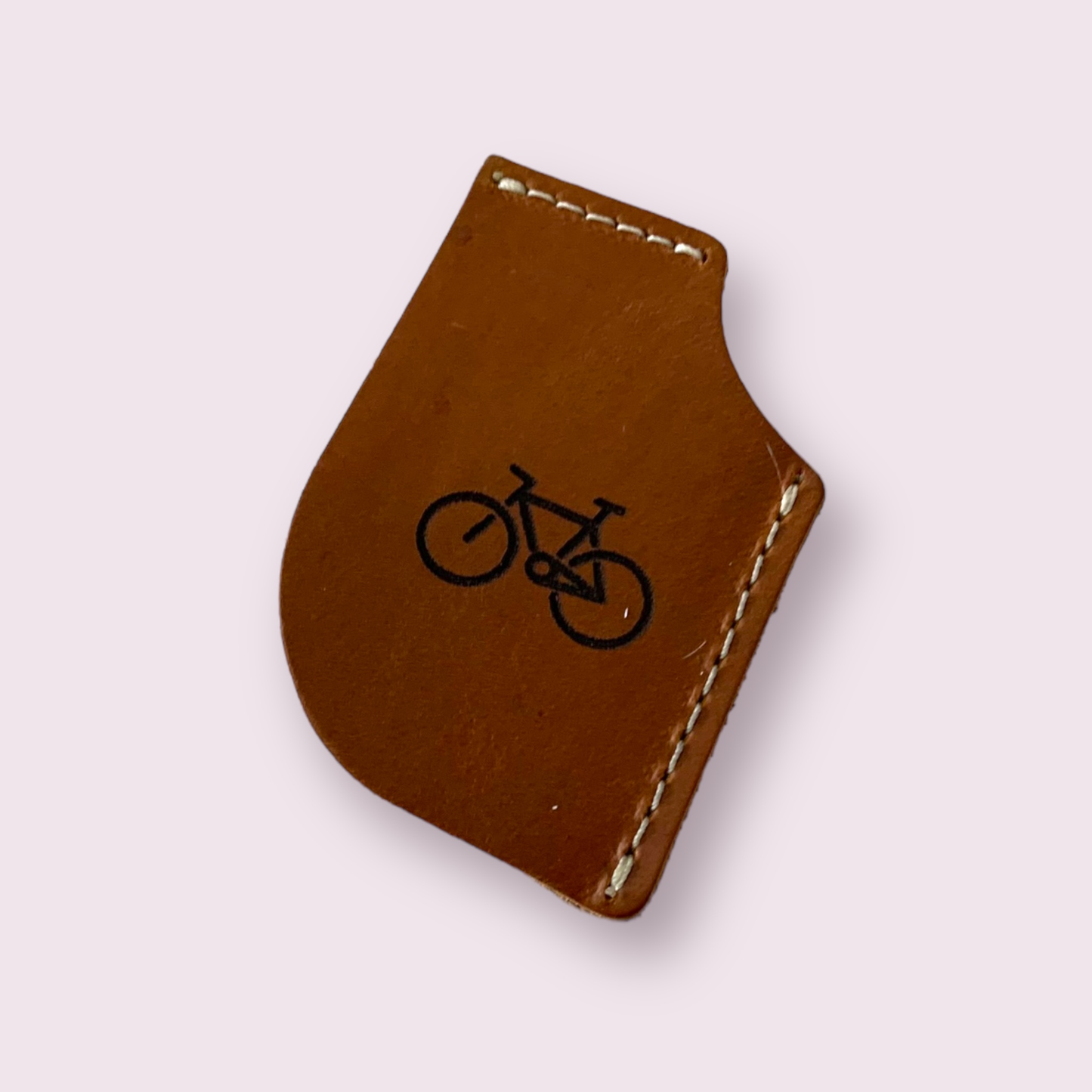 Separador de libro cuero miel bicicleta