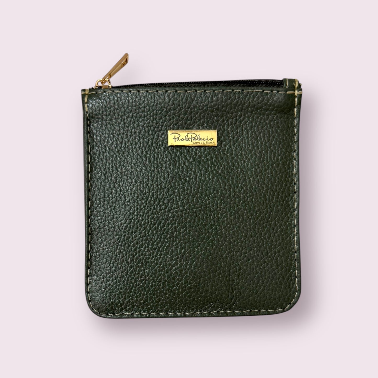 Monedero mediano verde oliva