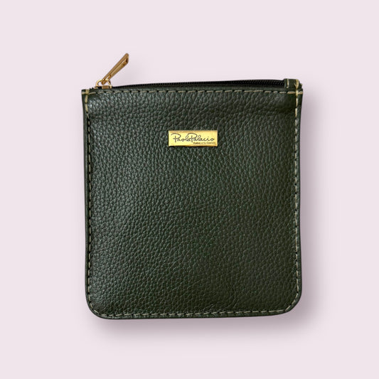 Monedero mediano verde oliva