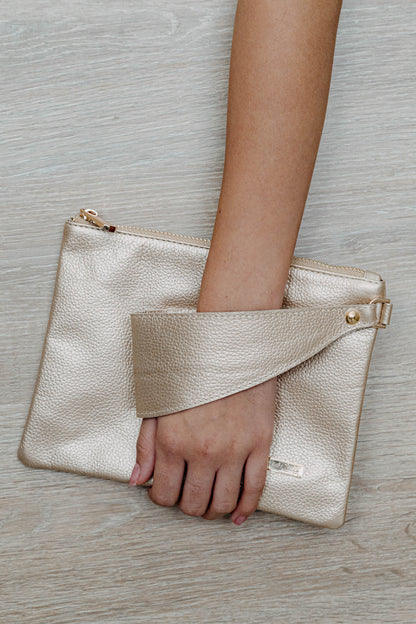 Sobre Ginebra cuero dorado