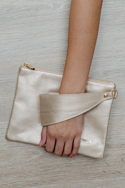 Sobre Ginebra cuero dorado