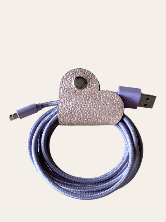 Ata cables cuero oro rosa