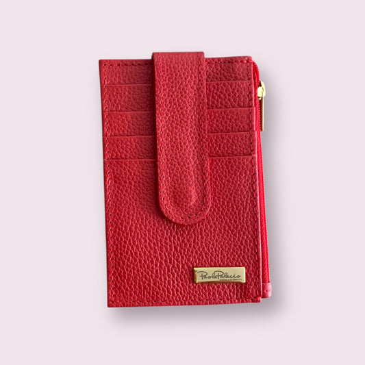 Portadocumentos cuero rojo