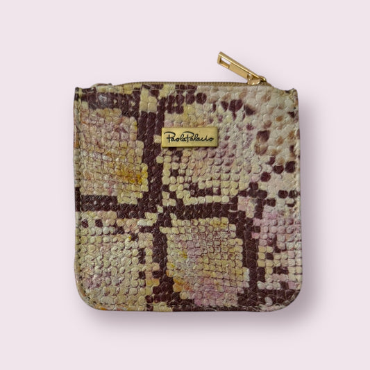 Monedero pequeño cuero pitón