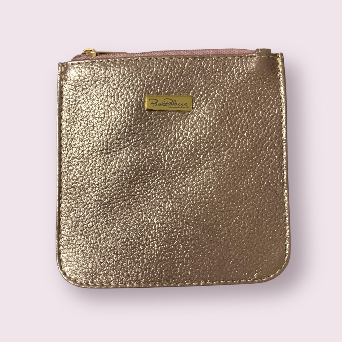 Monedero mediano oro rosa