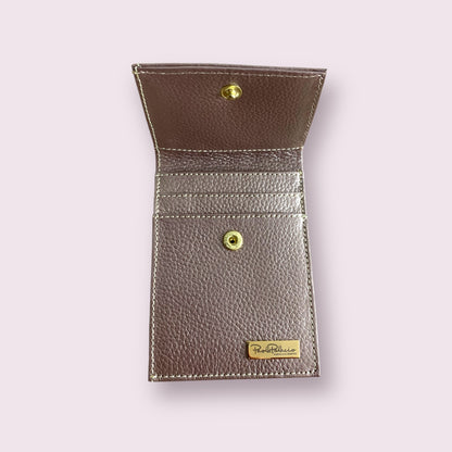 Billetera ligera cuero oro rosa