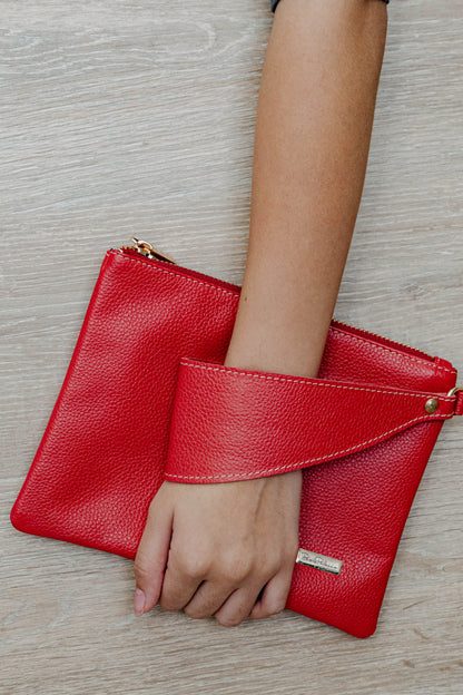 Sobre Ginebra cuero rojo