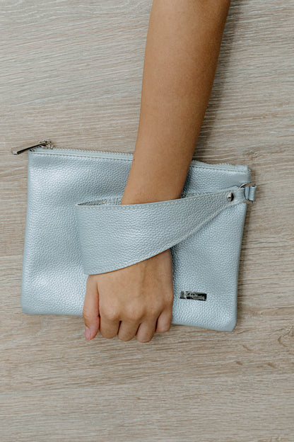 Sobre Ginebra cuero plateado