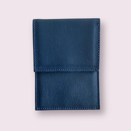 Billetera ligera hombre cuero azul oscuro