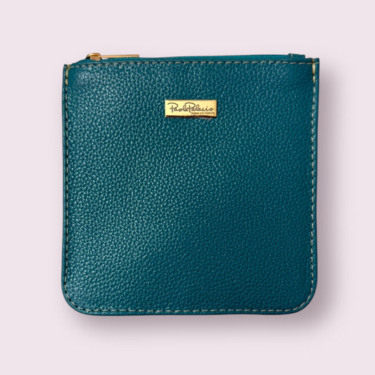 Monedero mediano aguamarina