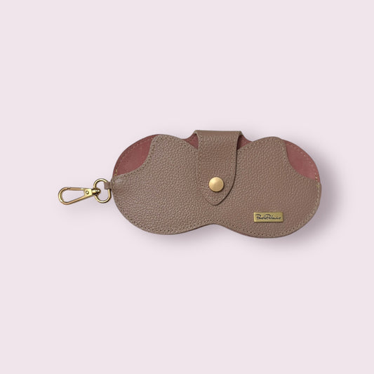 Porta gafas cuero nude