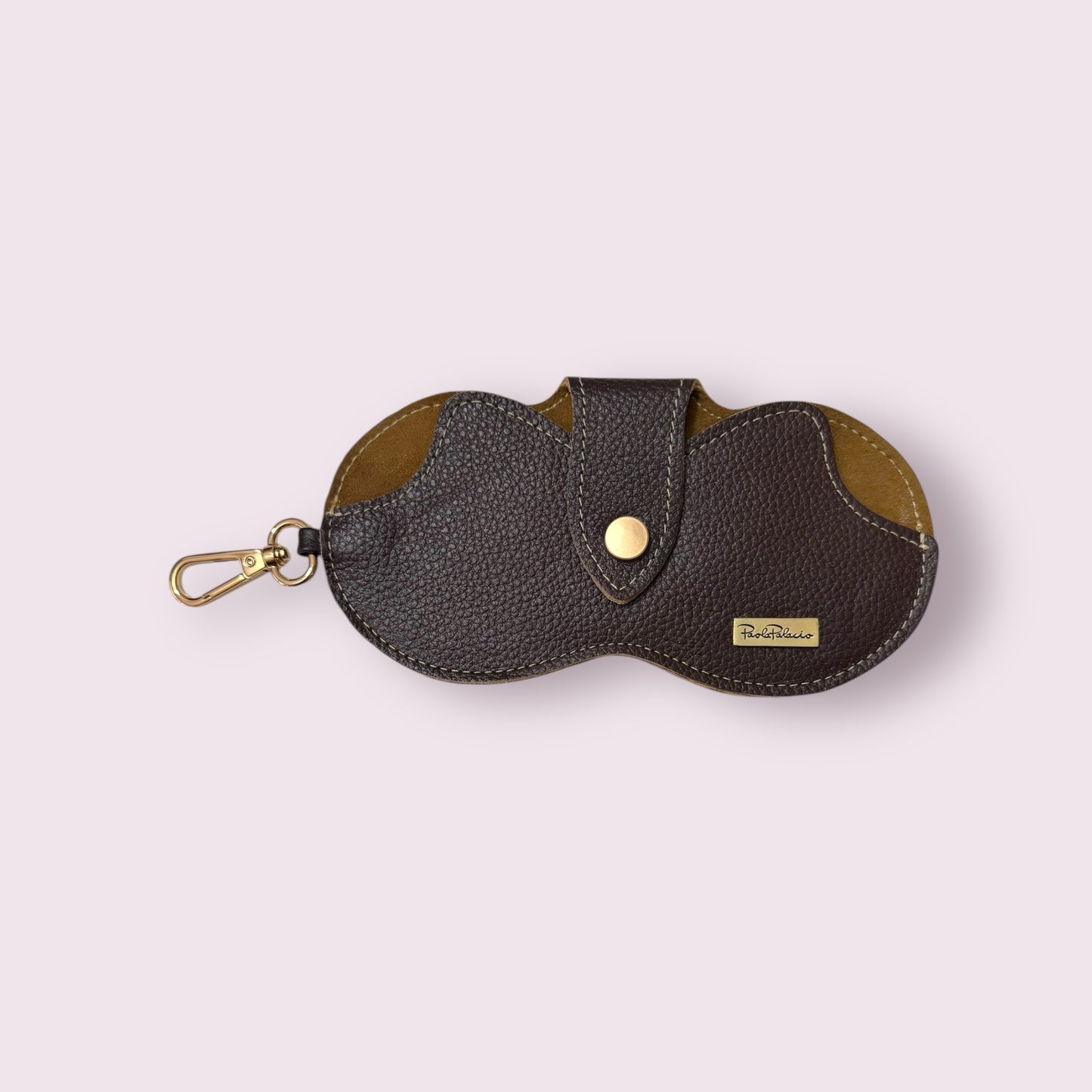 Porta gafas cuero café