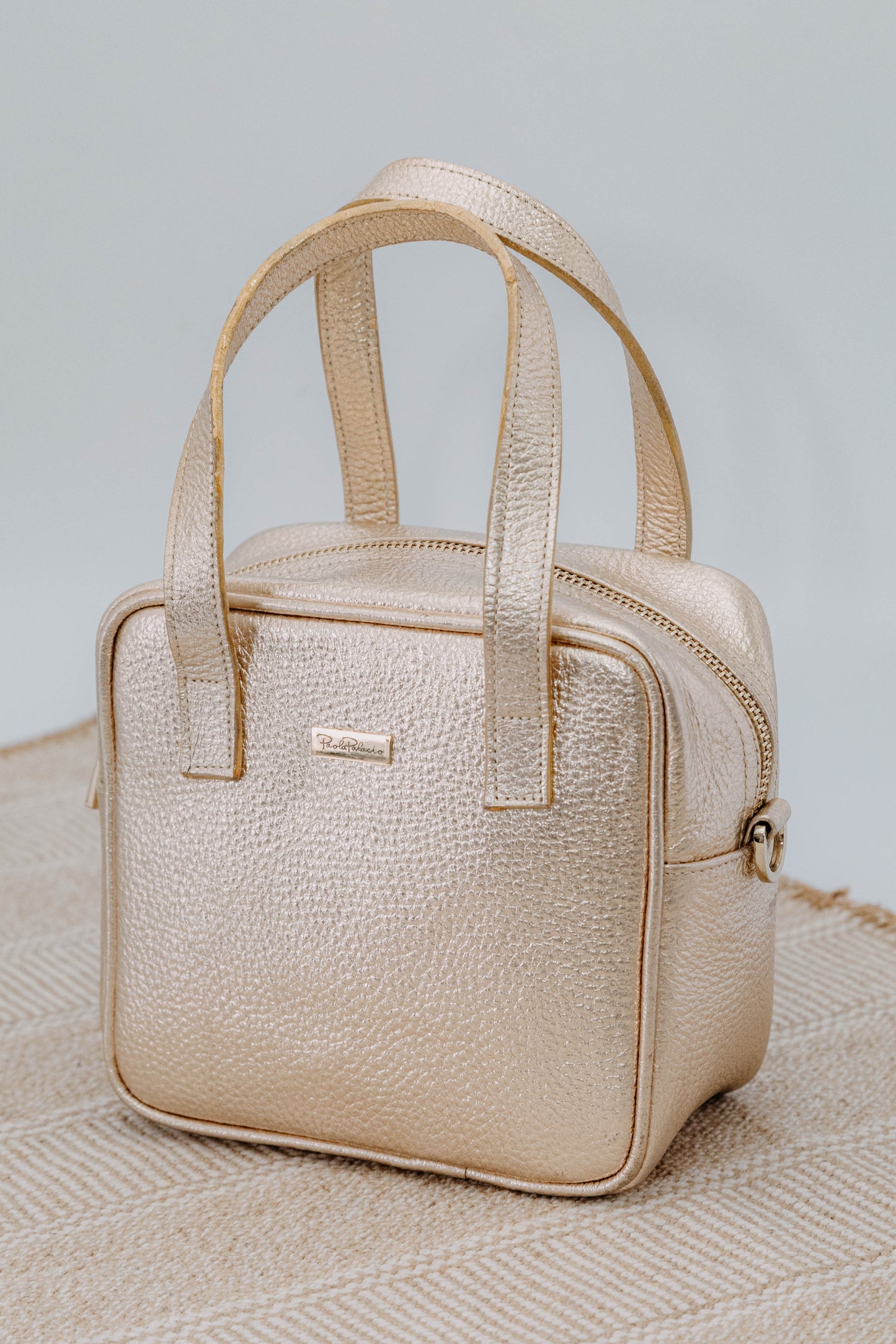 Bolso mini Alana cuero dorado