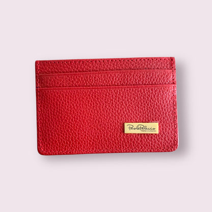 Portadocumentos cuero rojo