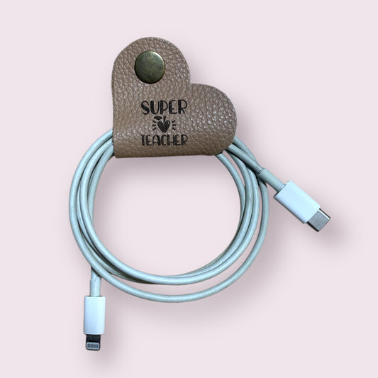 Ata cables cuero beige
