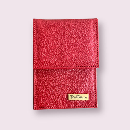 Billetera ligera cuero rojo