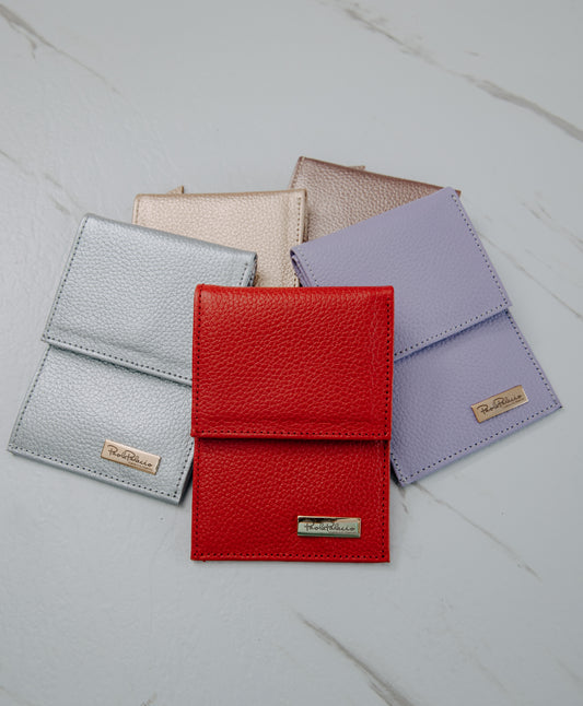 Billetera ligera cuero rojo